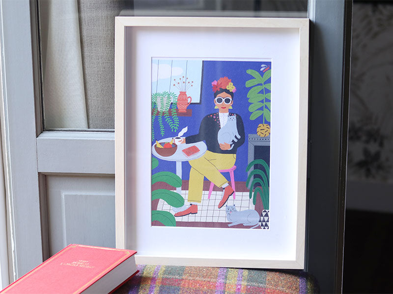 Coffret peinture au numéro - Petit Pinceau - La fille aux chats par Guillaume Denaudhome