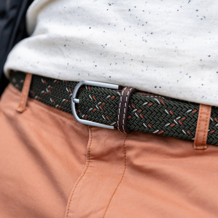 CEINTURE TRESSÉE ÉLASTIQUE MULTICOLORE