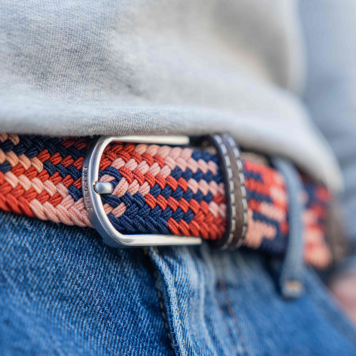 CEINTURE TRESSÉE ÉLASTIQUE MULTICOLORE