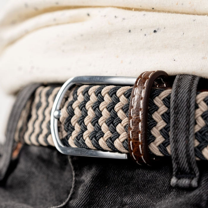 CEINTURE TRESSÉE ÉLASTIQUE MULTICOLORE