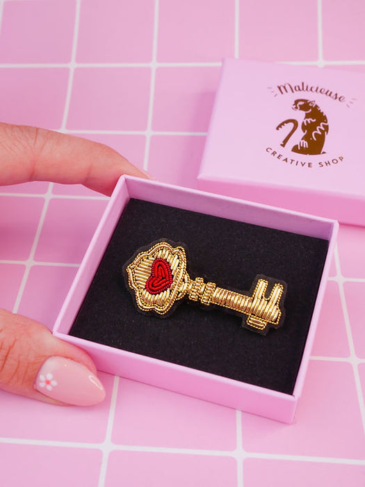 Broche Clé du Coeur