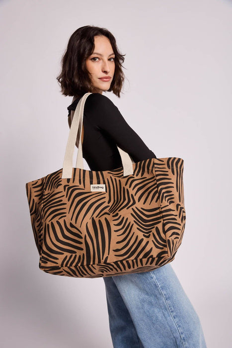 Sac cabas Claude - Zèbre cannelle