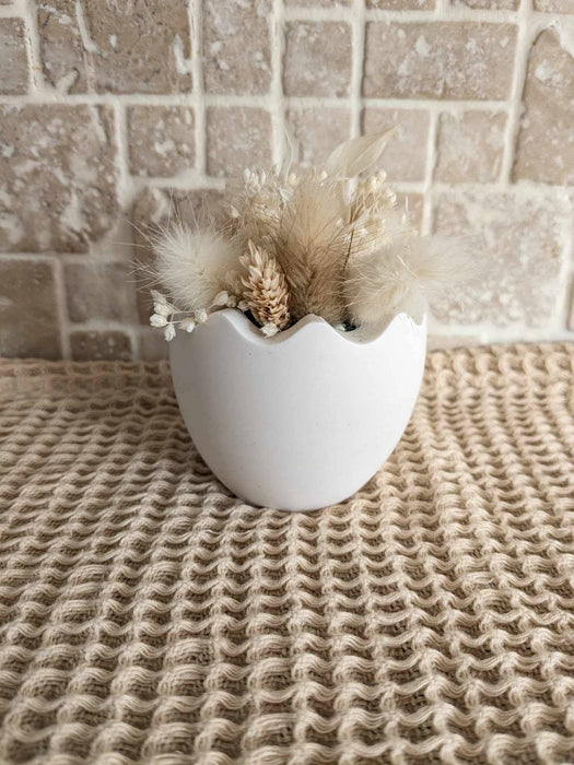 Décoration – coquille d’œuf + fleurs séchées