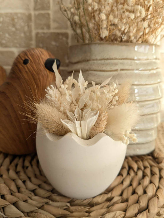 Décoration – coquille d’œuf + fleurs séchées