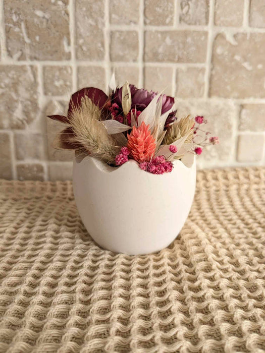 Décoration – coquille d’œuf + fleurs séchées