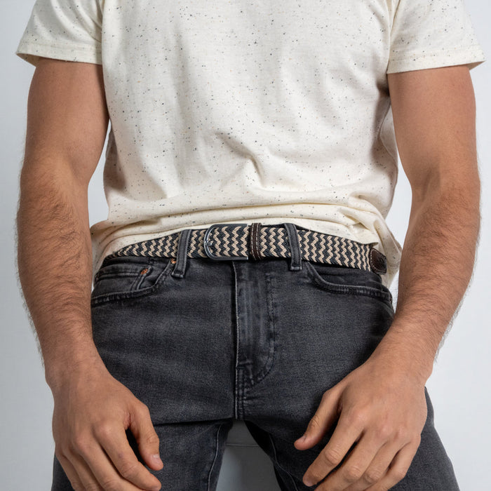 CEINTURE TRESSÉE ÉLASTIQUE MULTICOLORE