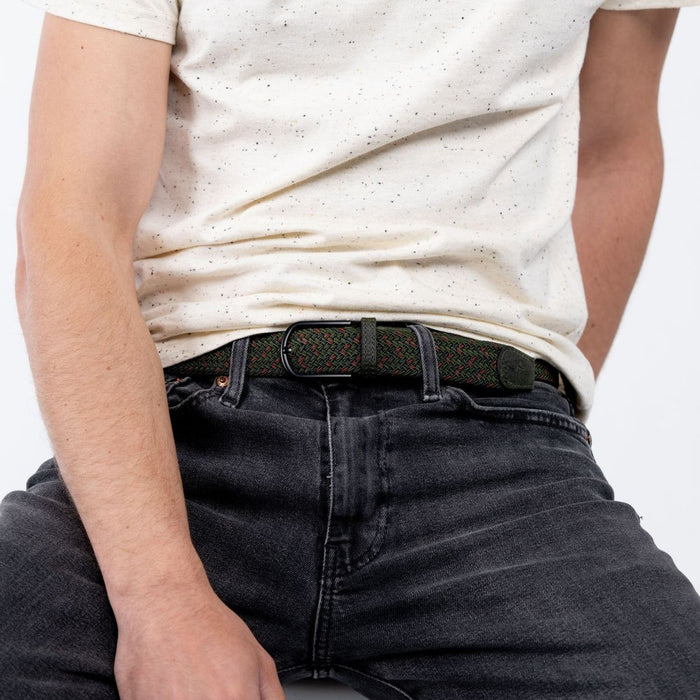 CEINTURE TRESSÉE ÉLASTIQUE MULTICOLORE
