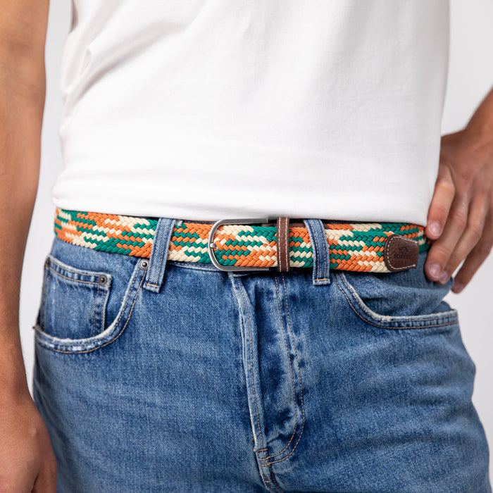 CEINTURE TRESSÉE ÉLASTIQUE MULTICOLORE