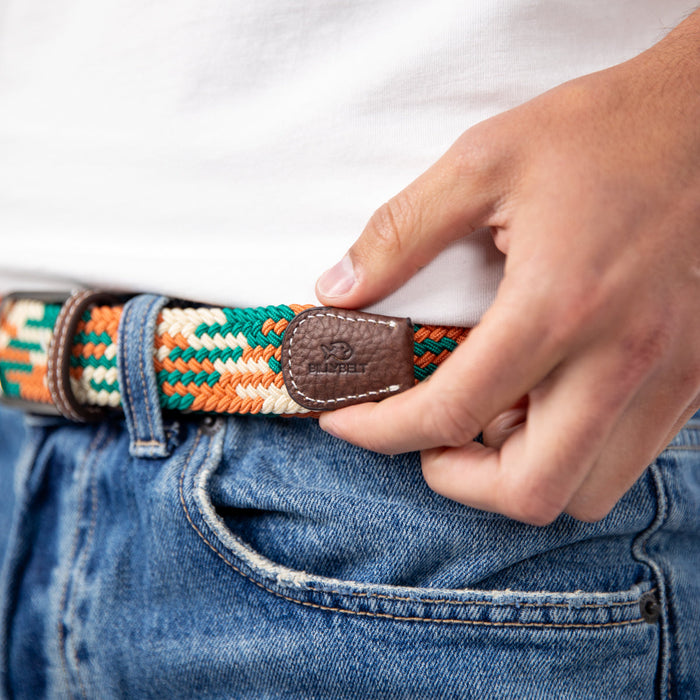 CEINTURE TRESSÉE ÉLASTIQUE MULTICOLORE