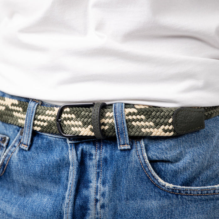 CEINTURE TRESSÉE ÉLASTIQUE MULTICOLORE