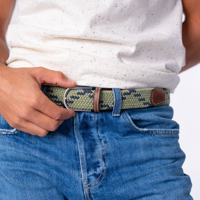 CEINTURE TRESSÉE ÉLASTIQUE MULTICOLORE