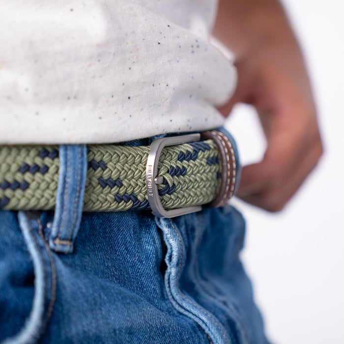 CEINTURE TRESSÉE ÉLASTIQUE MULTICOLORE