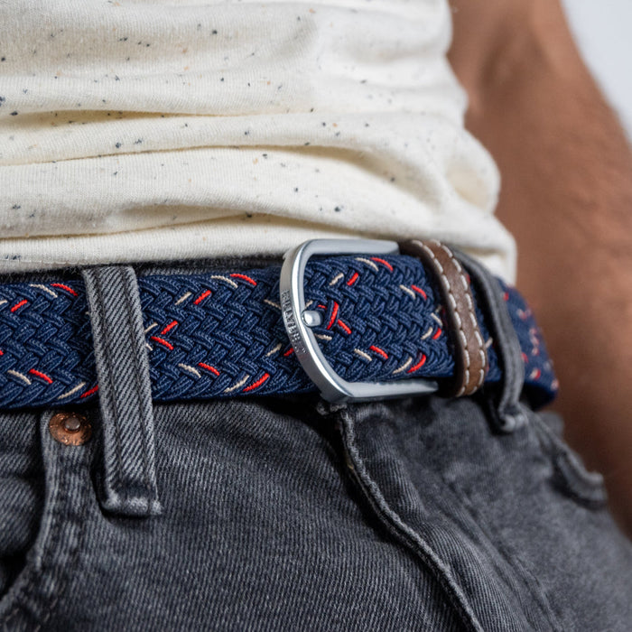 CEINTURE TRESSÉE ÉLASTIQUE MULTICOLORE