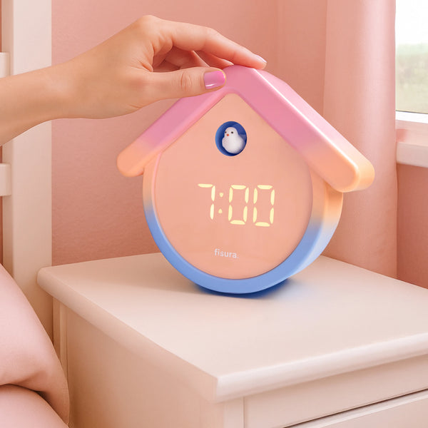 Horloge à coucou numérique - couleurs dégradées