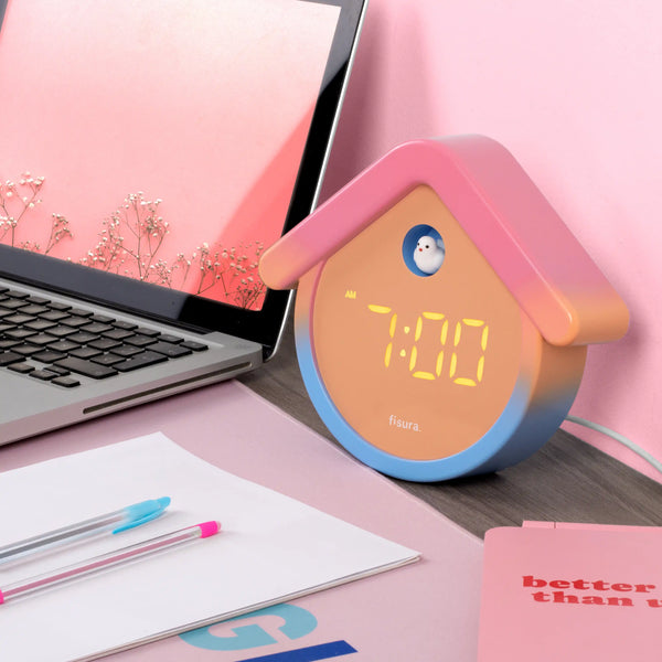 Horloge à coucou numérique - couleurs dégradées