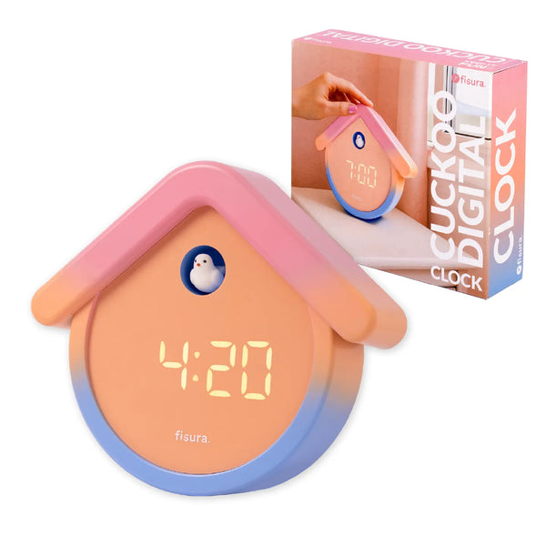 Horloge à coucou numérique - couleurs dégradées