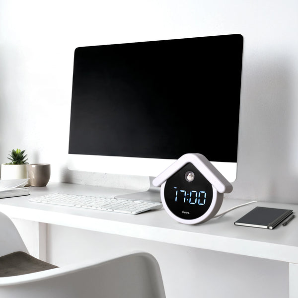 Horloge à coucou numérique - noir et blanc