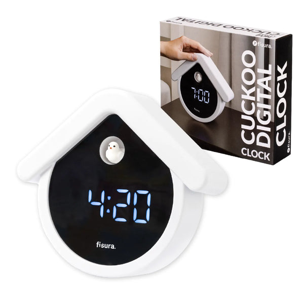 Horloge à coucou numérique - noir et blanc