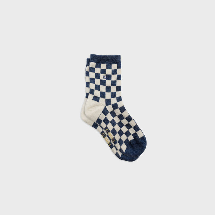 Chaussettes KIDS à Carreaux en coton peigné