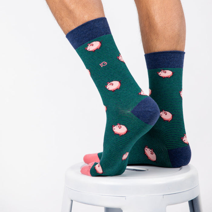 CHAUSSETTES EN COTON PEIGNÉ - Fantaisie