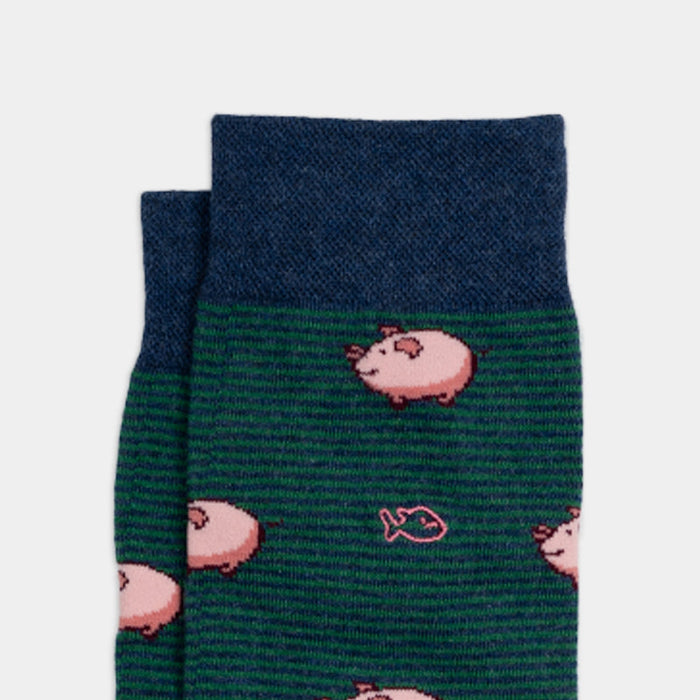 CHAUSSETTES EN COTON PEIGNÉ - Fantaisie