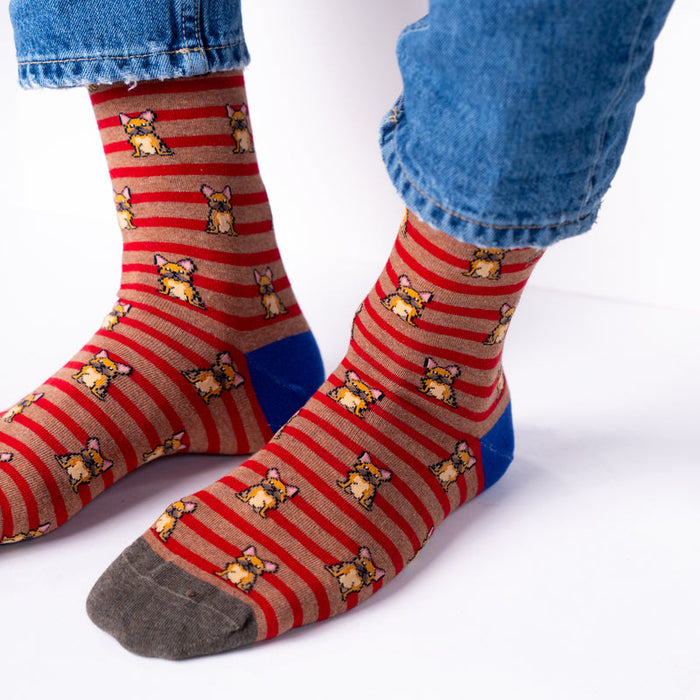 CHAUSSETTES EN COTON PEIGNÉ - Fantaisie