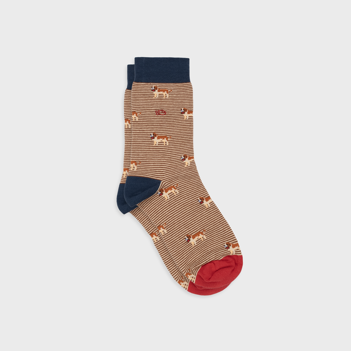 CHAUSSETTES EN COTON PEIGNÉ - Fantaisie