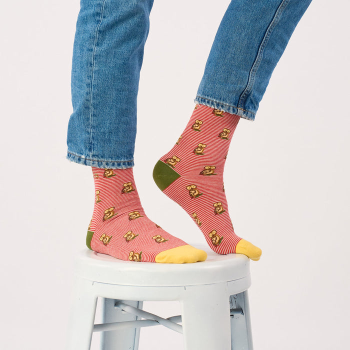 CHAUSSETTES EN COTON PEIGNÉ - Fantaisie