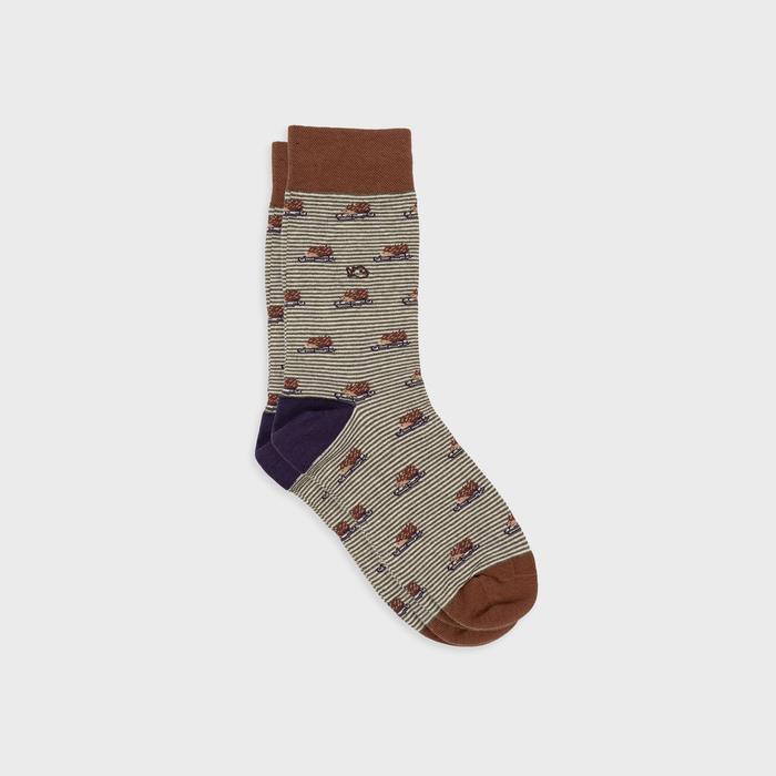 CHAUSSETTES EN COTON PEIGNÉ - Fantaisie
