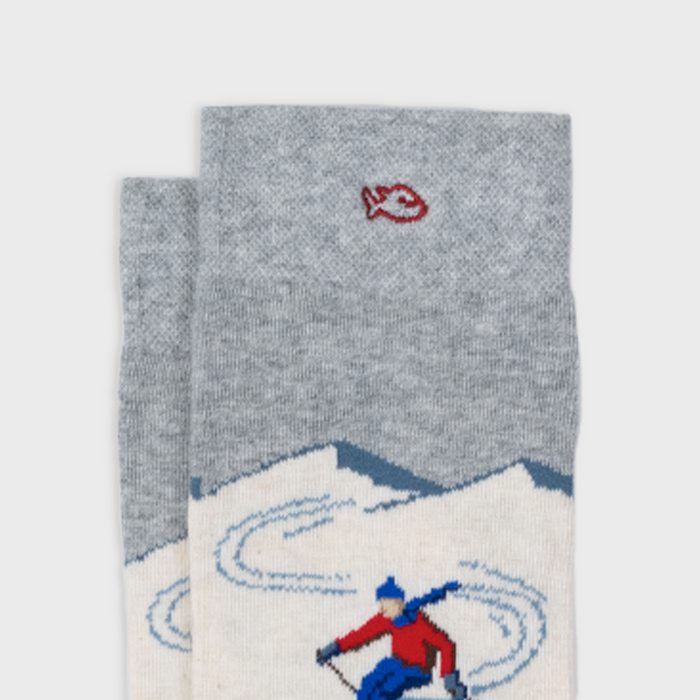 CHAUSSETTES EN COTON PEIGNÉ - Fantaisie