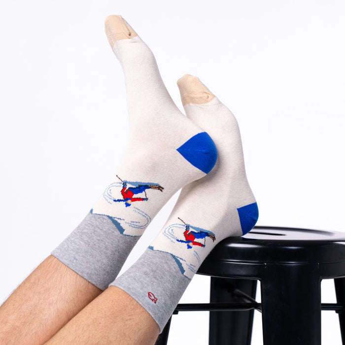 CHAUSSETTES EN COTON PEIGNÉ - Fantaisie
