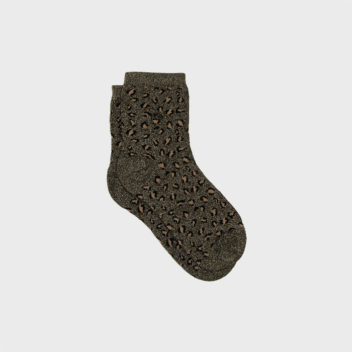 Chaussettes léopard pailletées