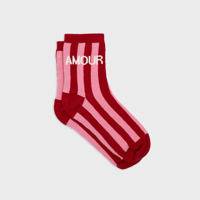 Chaussettes à message en coton peigné