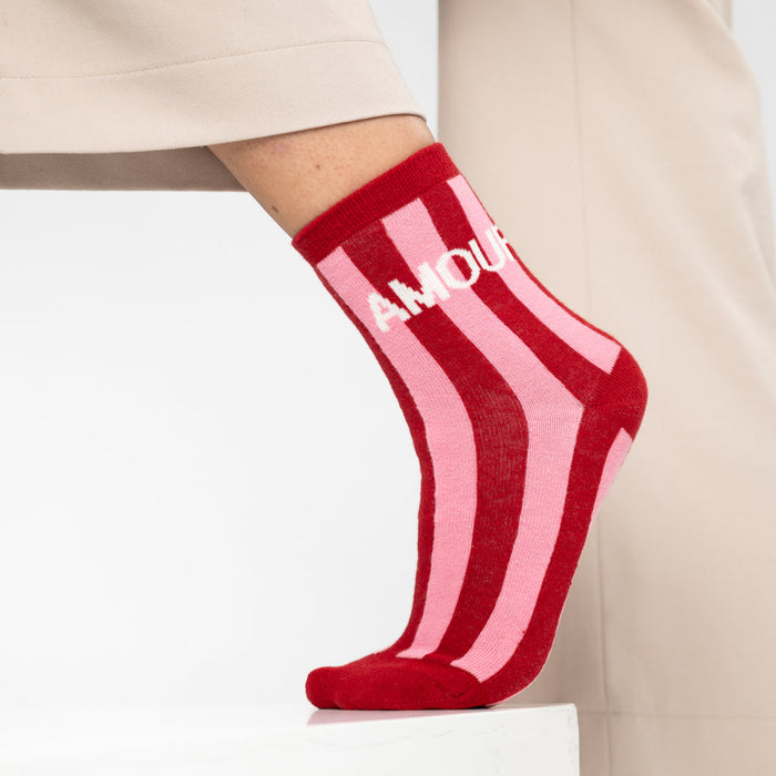 Chaussettes à message en coton peigné