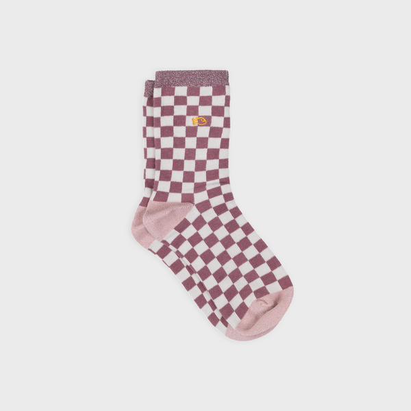 Chaussettes à Carreaux en coton peigné