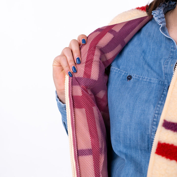 Veste en sherpa femme zippée sans manche