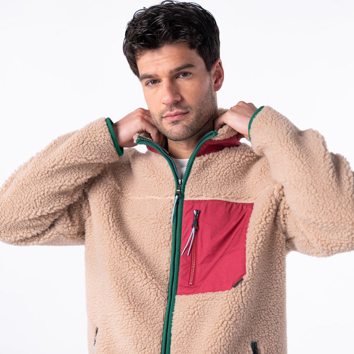 Veste sherpa mixte zippée
