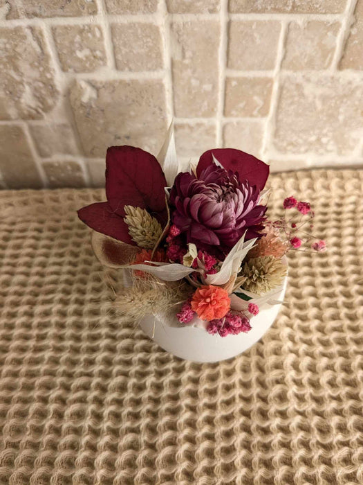 Décoration – coquille d’œuf + fleurs séchées