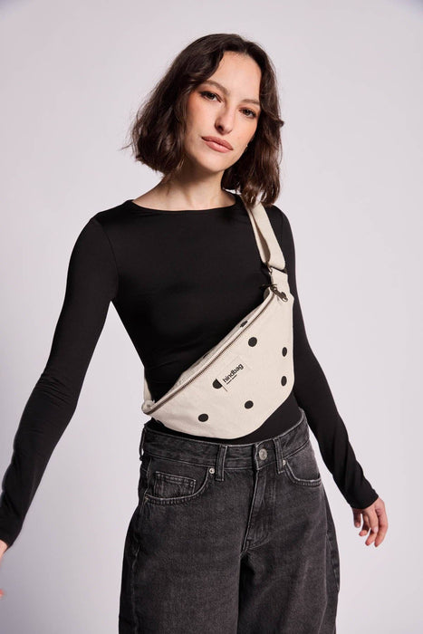 Sac banane Olivia Pois écru