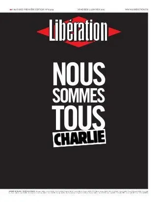 AFFICHE Collection: nous sommes tous Charlie - Libération par IMAGE REPUBLC • affiche, charlie, 