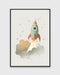 Affiche La fusée par DAVID & STUDIO • affiche, couleur, dinosaure, DINOSAURES, Décoration Murale