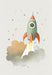 Affiche La fusée par DAVID & STUDIO • affiche, couleur, dinosaure, DINOSAURES, Décoration Murale