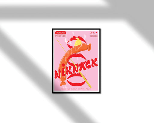 AFFICHE ’ NIKNACK - Série Pornfood par STUDIO 2920 • affiche, ALSACE, cuisine, fabriqué à