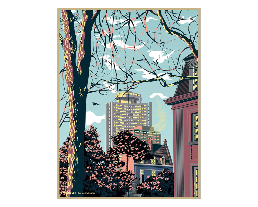AFFICHE Rue de Stalingrad Mulhouse par STUDIO 2920 • affiche, ALSACE, fabriqué à la main,