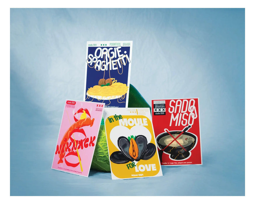 PORNFOOD PACK - Série Pornfood par STUDIO 2920 • affiche, ALSACE, cuisine, fabriqué à la main,