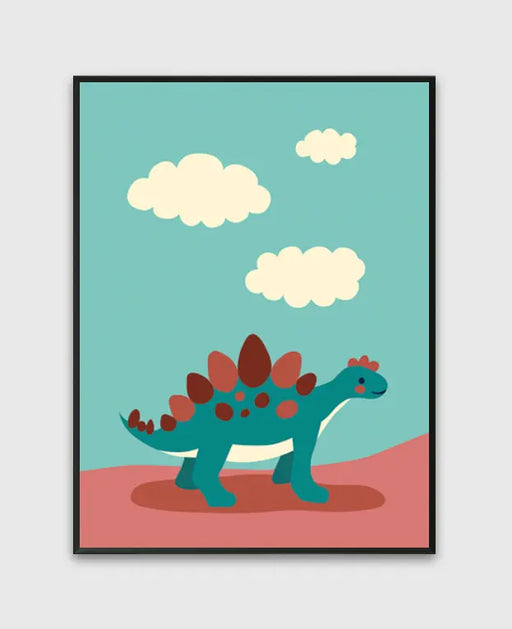 Affiche Le Stégosaure par DAVID & STUDIO • affiche, couleur, dinosaure, DINOSAURES, Décoration