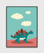 Affiche Le Stégosaure par DAVID & STUDIO • affiche, couleur, dinosaure, DINOSAURES, Décoration
