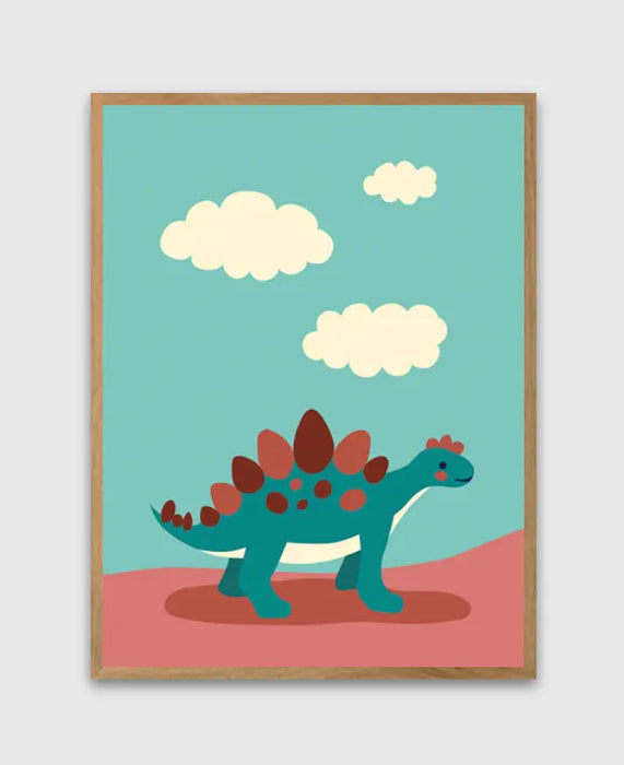 Affiche Le Stégosaure par DAVID & STUDIO • affiche, couleur, dinosaure, DINOSAURES, Décoration