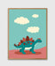 Affiche Le Stégosaure par DAVID & STUDIO • affiche, couleur, dinosaure, DINOSAURES, Décoration