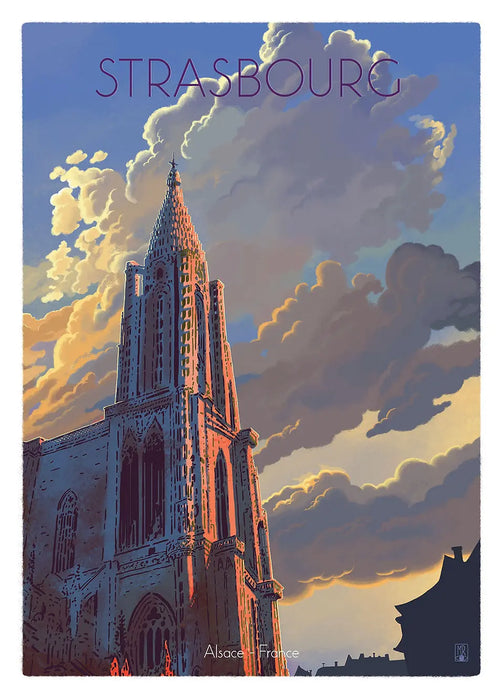 AFFICHE Strasbourg ’Môman’ la cathédrale - MR.EYE par • affiche, ALSACE, COLMAR, fabriqué